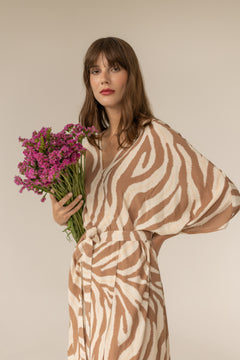 Pareo Dress Zebra Caramel