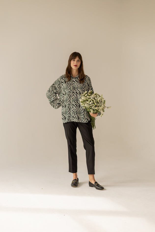Geometric Blouse Zebra