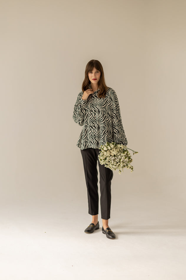 Geometric Blouse Zebra
