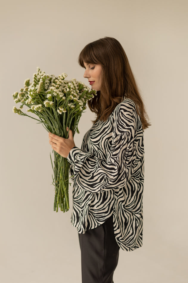 Geometric Blouse Zebra