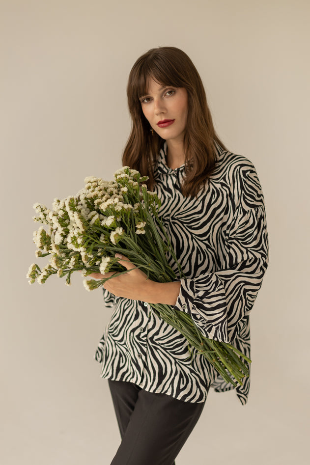 Geometric Blouse Zebra