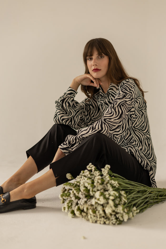 Geometric Blouse Zebra