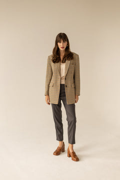 Maddison Blazer Houndstooth Print