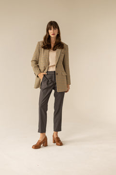 Maddison Blazer Houndstooth Print