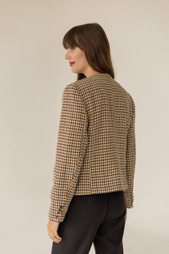 Jane Jacket Houndstooth Print