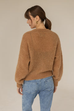 Mia Mohair Cardigan Caramel