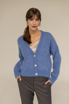 Mia Mohair Cardigan Blue