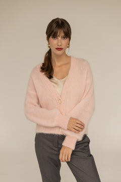 Mia Mohair Cardigan Pink