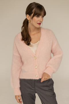 Mia Mohair Cardigan Pink