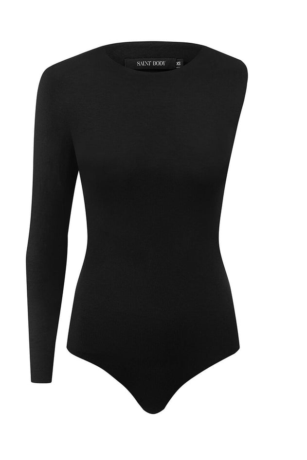 Asymmetrische één mouw bodysuit