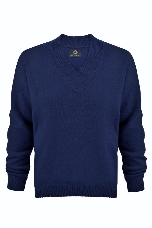 Cashmere Sweater marineblauw