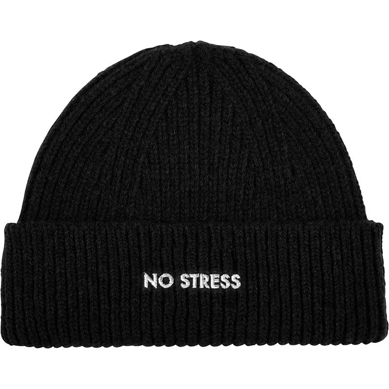 Black No Stress Beanie
