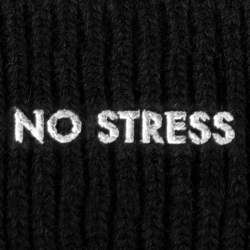 Black No Stress Beanie