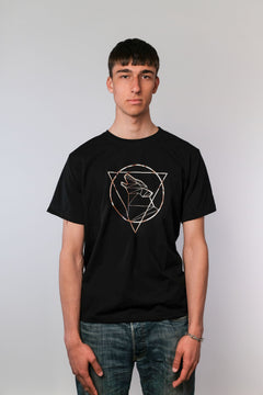 Bermuda T-shirt zwart/roségoud