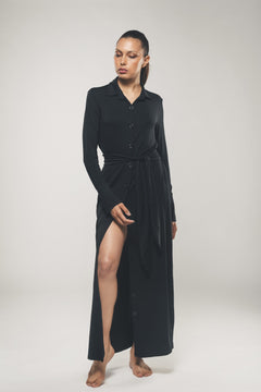 Maxi -shirtjurk in zwart