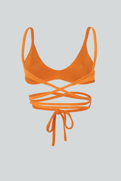 Mango gebreide bralette oranje