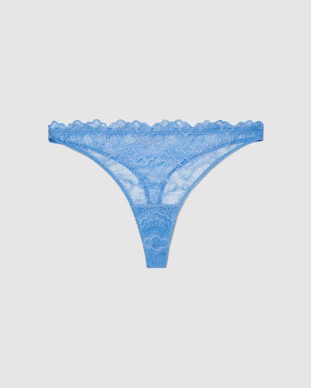 Lace Thong Light Blue