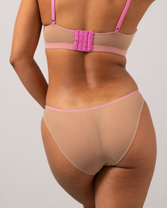 Mesh Bikini Briefs Sand Candy Pink