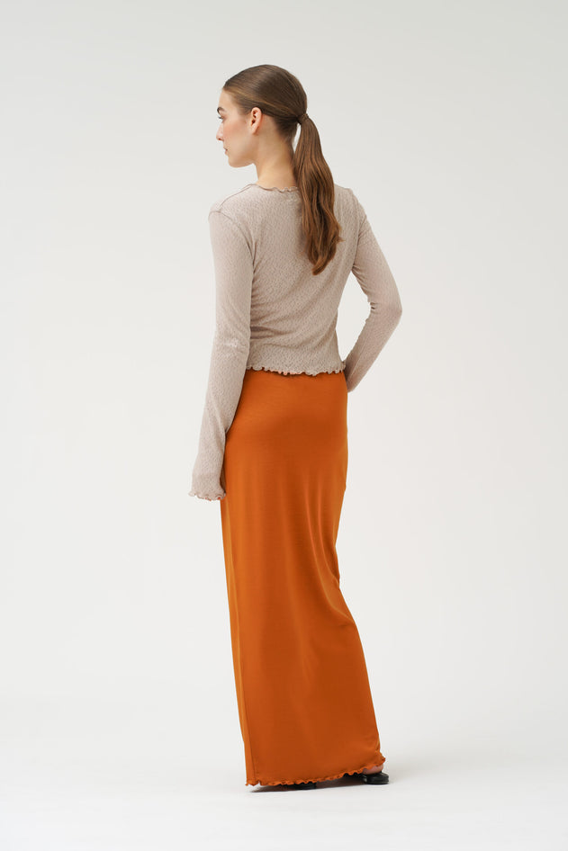 Mae Maxi Skirt Almond