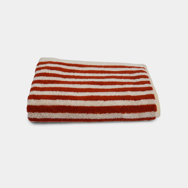 Homehagen Stripe Hand Towel Cinnamon