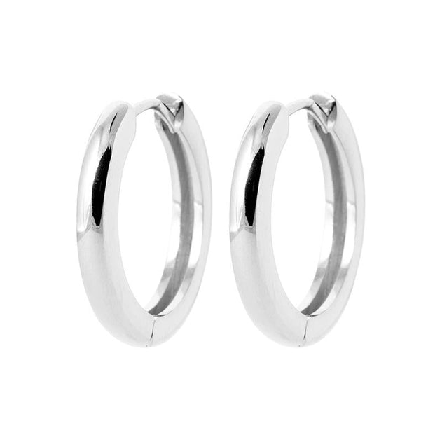 Classic Hoopie Earrings Silver