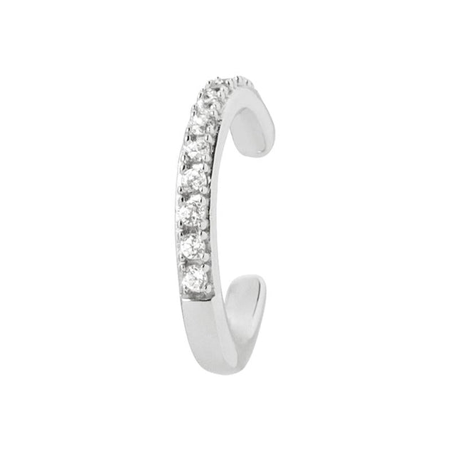 Classic Zirconia Earcuff Silver