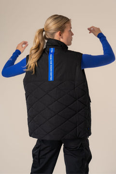 Coast Gerecycled Gewatteerd Vest Zwart