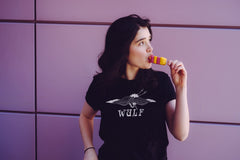 Wulf Crane T-shirt zwart