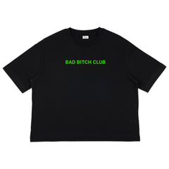 Crop Bad Bitch Club T-shirt zwart