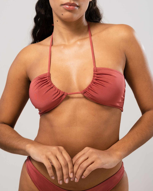 Bandeau Bikini Top Dusty Rose