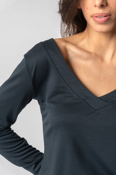 V-hals blouse met lange mouwen