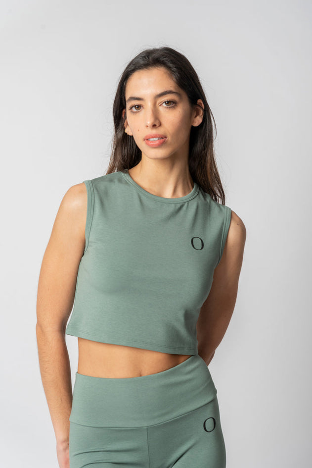 Crop Top Rozemarijn Groen