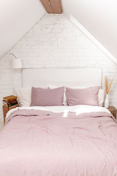 Linnen beddengoedset Dusty Rose