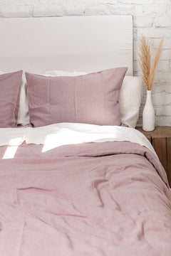 Linnen beddengoedset Dusty Rose