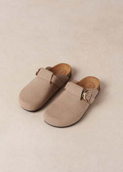 Travis Leather Mules Grey