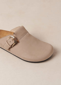 Travis Leather Mules Grey