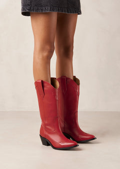 Liberty Leather Boots Red