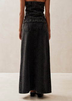 Mariana Denim Skirt Black