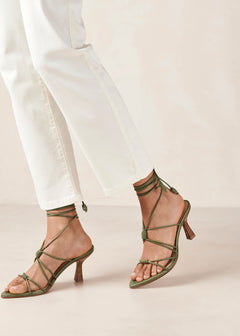 Belinda Leather Sandals Green