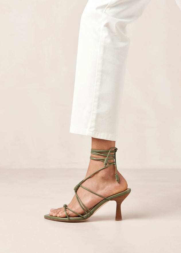 Belinda Leather Sandals Green