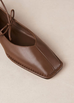 Sway Leather Ballet Flats Chestnut Brown