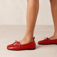 Rosalind Leather Ballet Flats Red