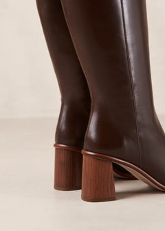 East Leather Boots Coffee Brown