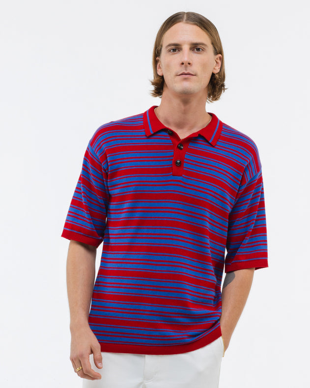Boulevard Polo Shirt Red/Navy