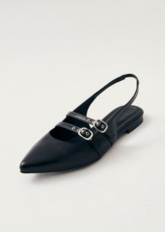 Wren Leather Ballet Flats Black