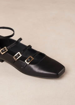 Luke Leather Ballet Flats Black