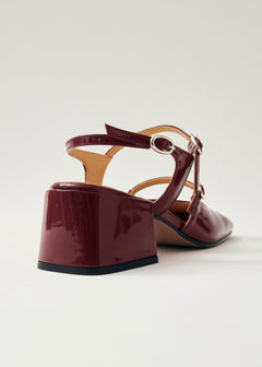 Withnee Onix Leather Pumps Burgundy Red