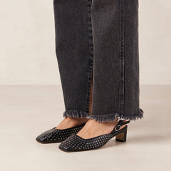 Lindy Leather Studs Pumps Black