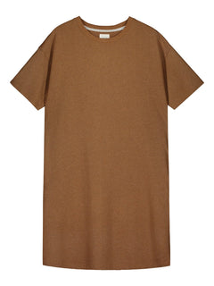 Kitinen T-shirt jurk Brown