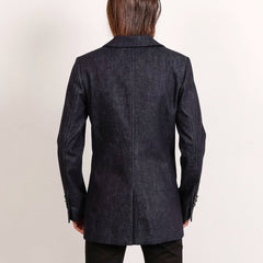 Grace Selvedge Denim Blazer Dark Grey